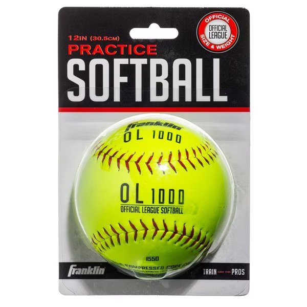 Yellow Cork/Rubber Softballs 12 in., Franklin Sports, Mfr#: 10981